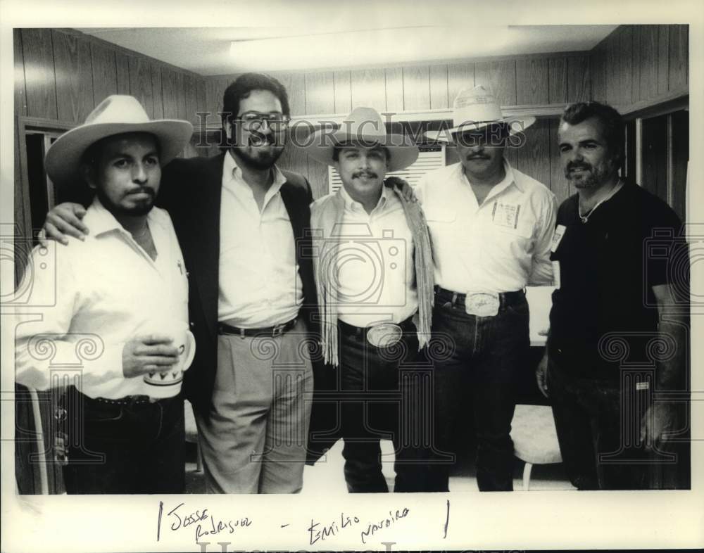 1991 Musicians Jesse Rodriguez &amp; Emilio Navairo with Men-Historic Images