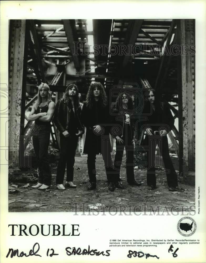 1990 Music Group Trouble Pose Under Railroad Tressel-Historic Images