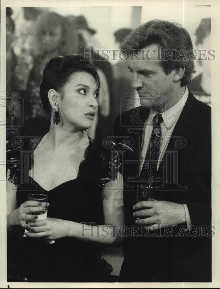 1990 Actors Jamey Sheridan & Elizabeth Pena in "Shannon's Deal"-Historic Images