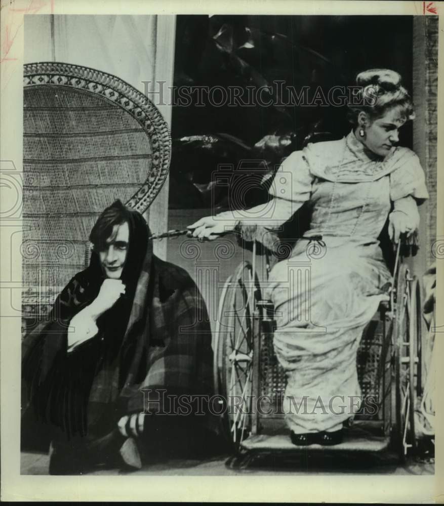 1971 Actor George C. Scott Performs Scene with Woman in Wheelchair-Historic Images