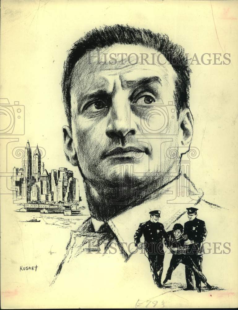 1963 Drawing of Actor George C. Scott-Historic Images