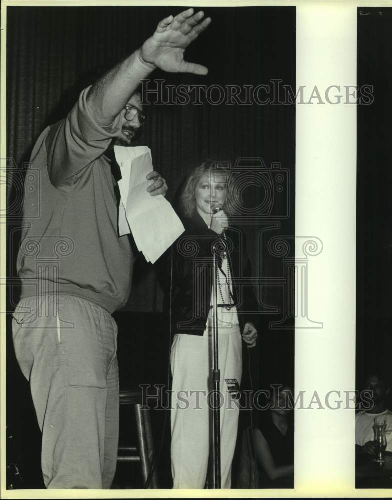 1985 Comedy Club Owner Chip Flatton & KTFM DJ Stephanie Stevens-Historic Images