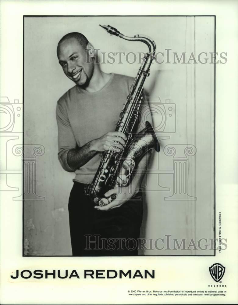 2000 Musician Joshua Redman Poses with Saxophone-Historic Images