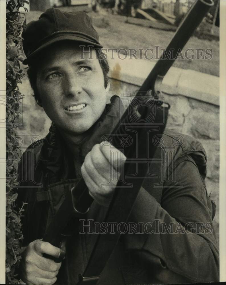 1975 Author Joseph Wambaugh Wields Rifle-Historic Images