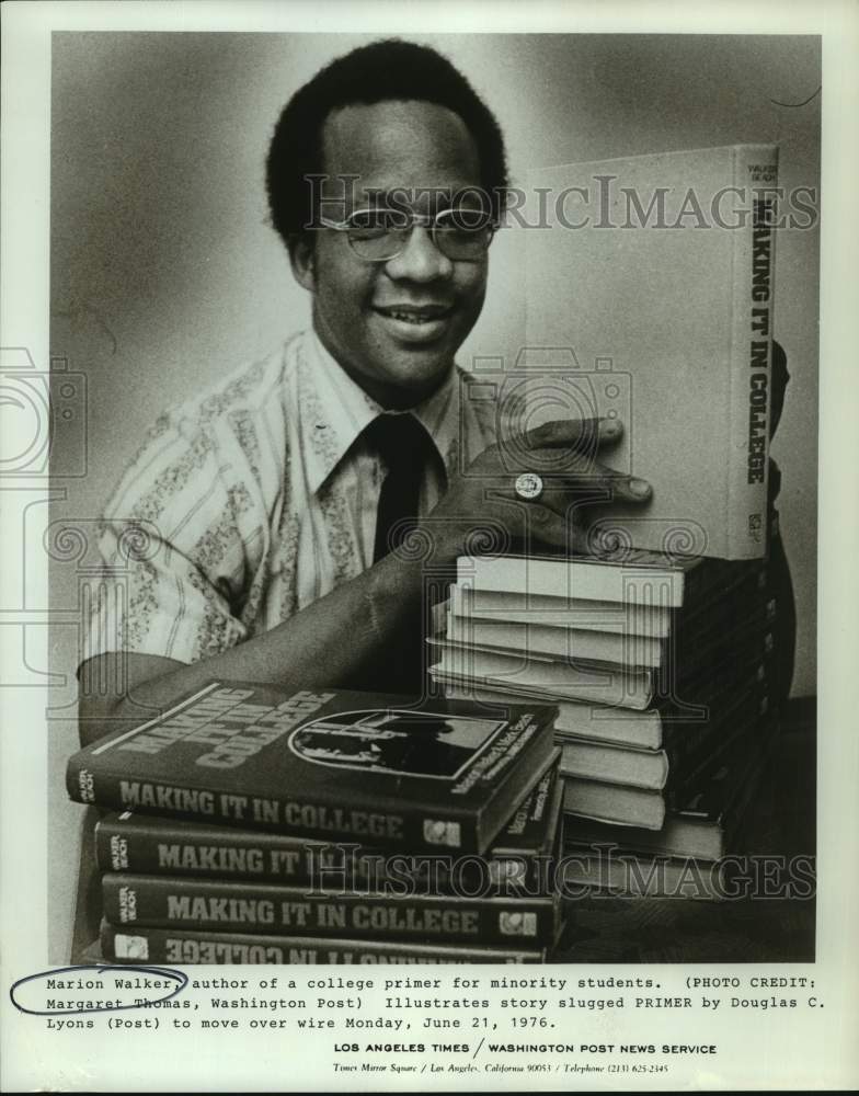 1976 &quot;Making It In College&quot; Author Marion Walker-Historic Images