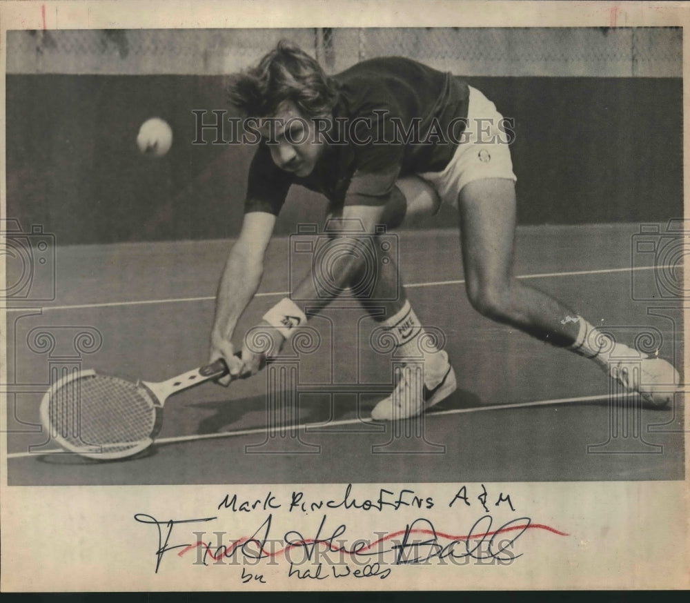 1981 Press Photo Texas A&M tennis player Mark Pinchoff - sas00075- Historic Images