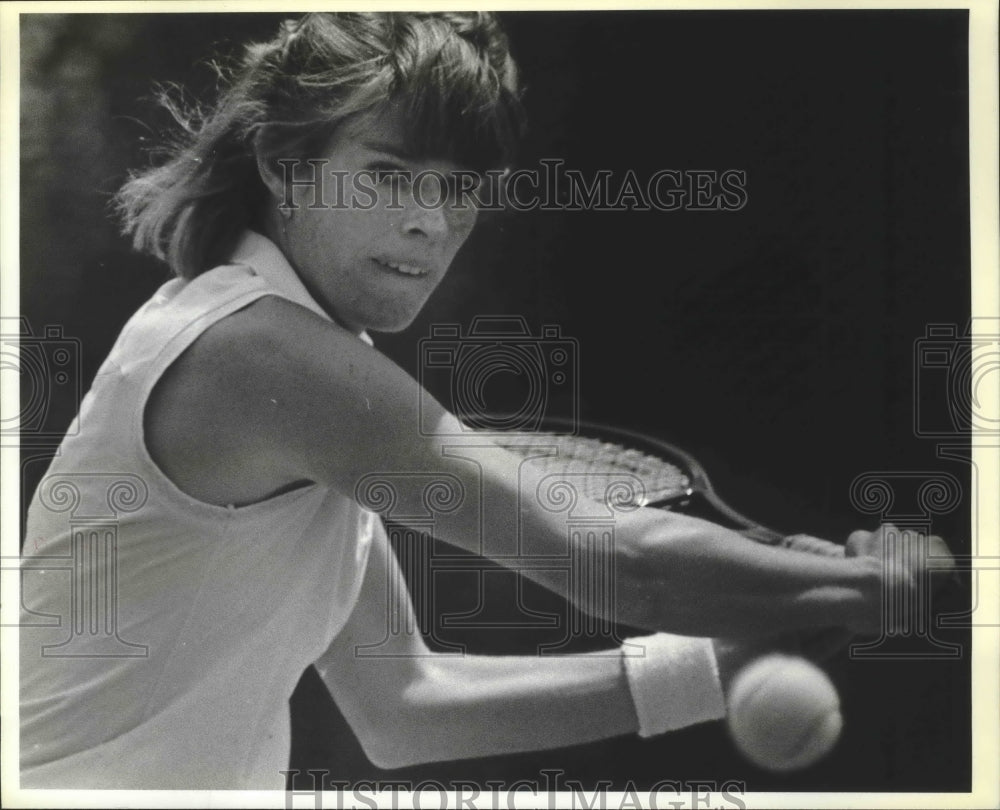 1987 Press Photo Trinity University tennis player Evelyn Barrable - sas00273- Historic Images