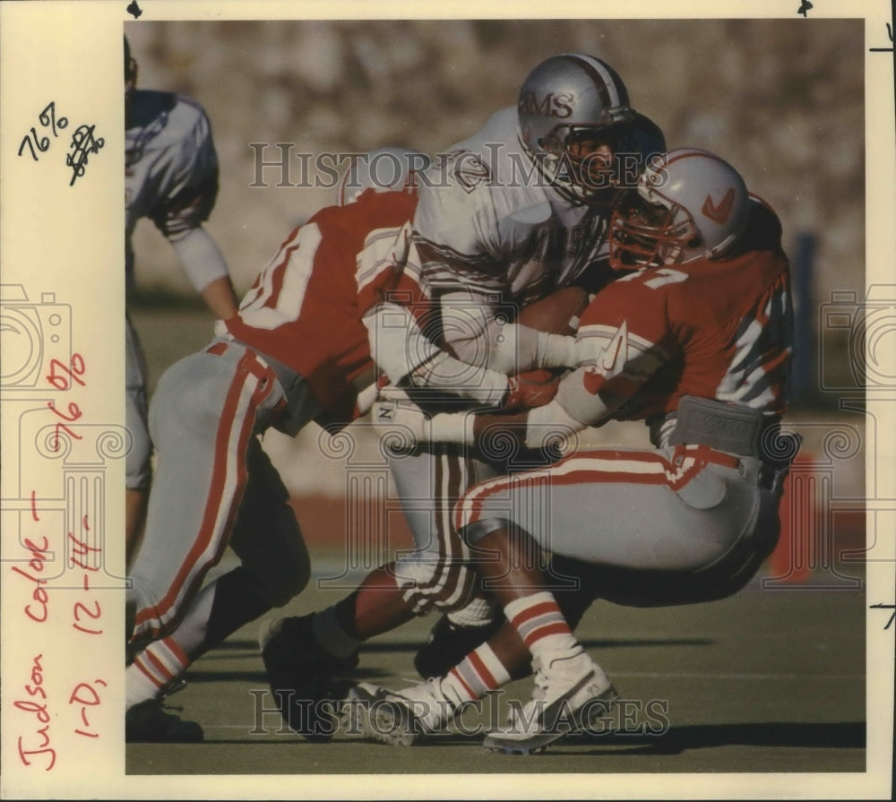 1990 Press Photo Judson and Marshall high schools play a football game- Historic Images