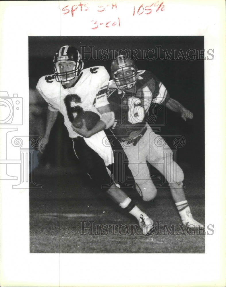 1987 Press Photo Churchill and Lee high schools play a prep football game- Historic Images