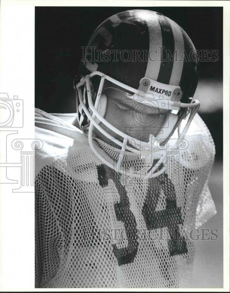 1989 Press Photo Central Catholic High School football player Steve Labay- Historic Images