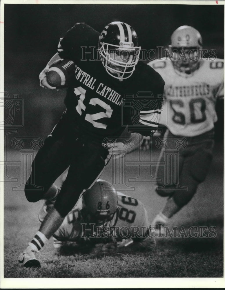 1988 Press Photo Central Catholic and Harlingen play prep football at South San- Historic Images