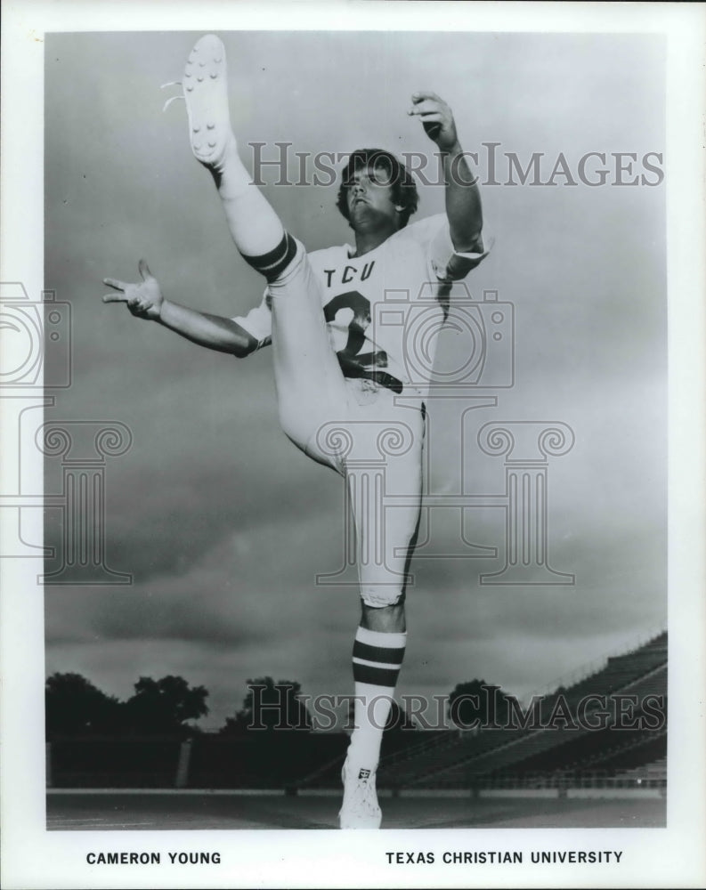 Press Photo Texas Christian football player Cameron Young - sas01926- Historic Images