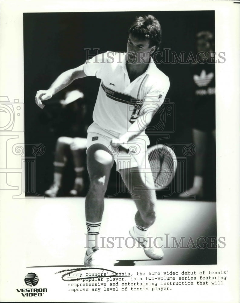 Press Photo American tennis star Jimmy Connors - sas02058 - Historic Images