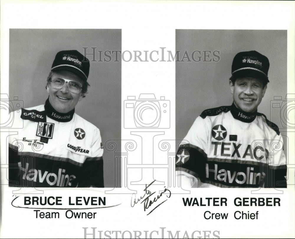 IMSA GT auto racing owner Bruce Leven and crew chief Walter Gerber-Historic Images