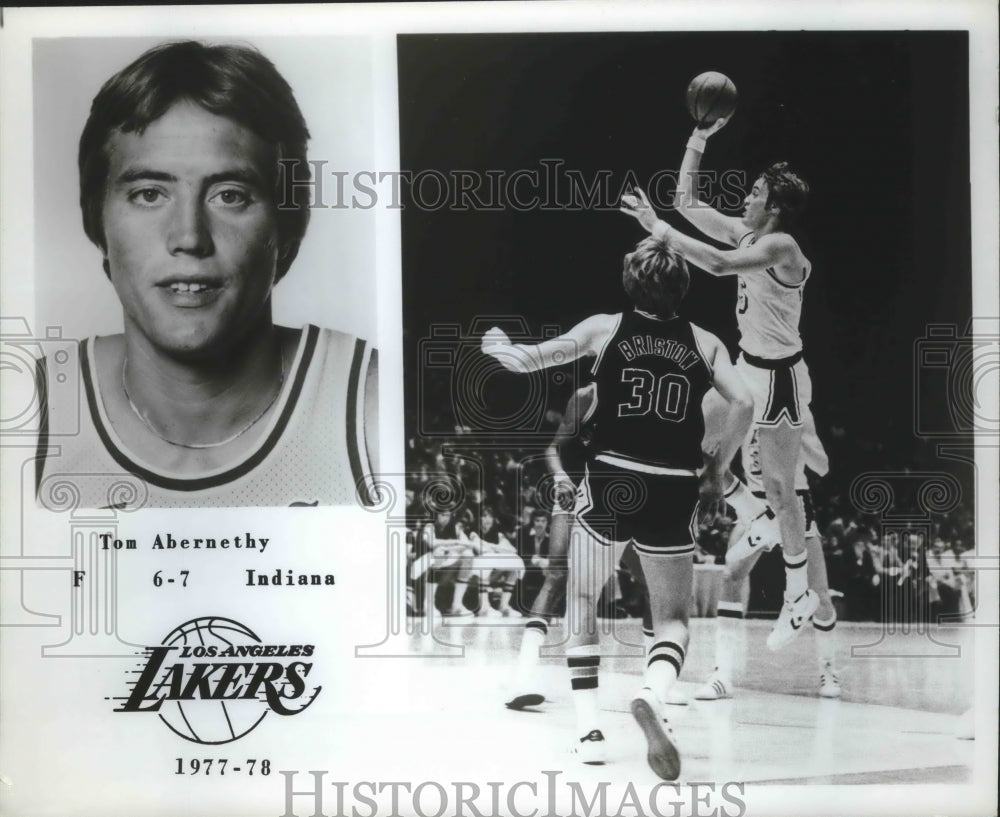1977 Press Photo Los Angeles Lakers forward Tom Abernathy - sas02253 - Historic Images