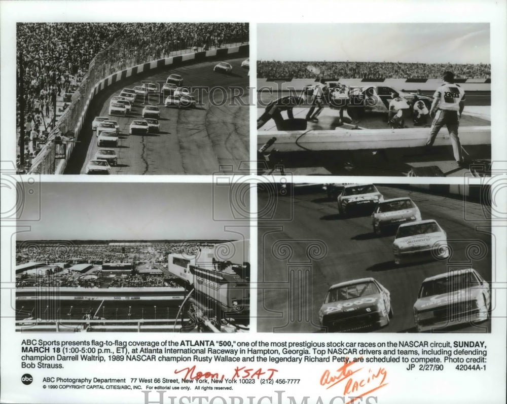 1990 Press Photo NASCAR racing at Atlanta Motor Speedway - sas02278 - Historic Images