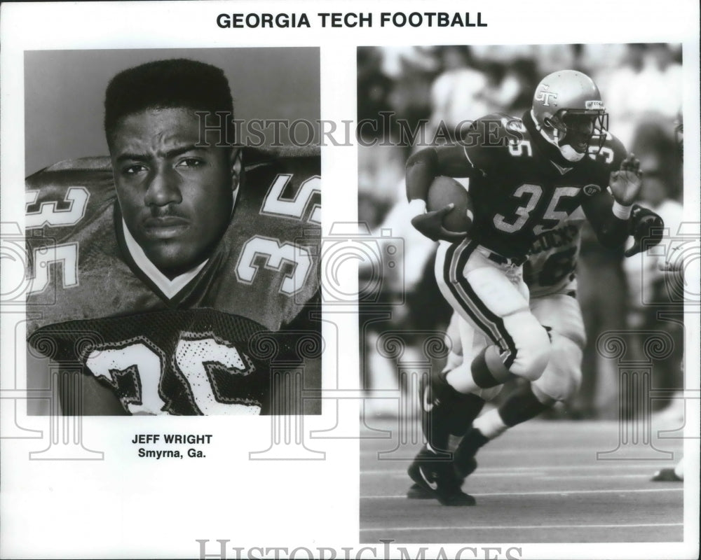 Press Photo Georgia Tech football player Jeff Wright of Smyrna, Georgia-Historic Images