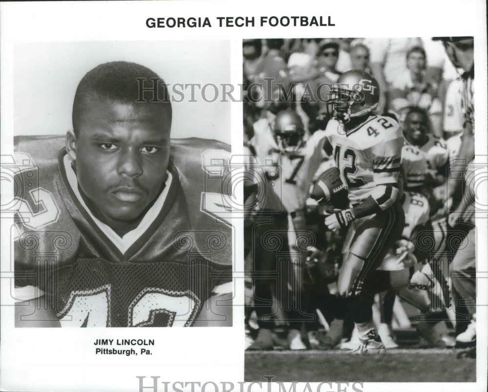 Press Photo Georgia Tech football player Jimy Lincoln of Pittsburgh - sas02537 - Historic Images