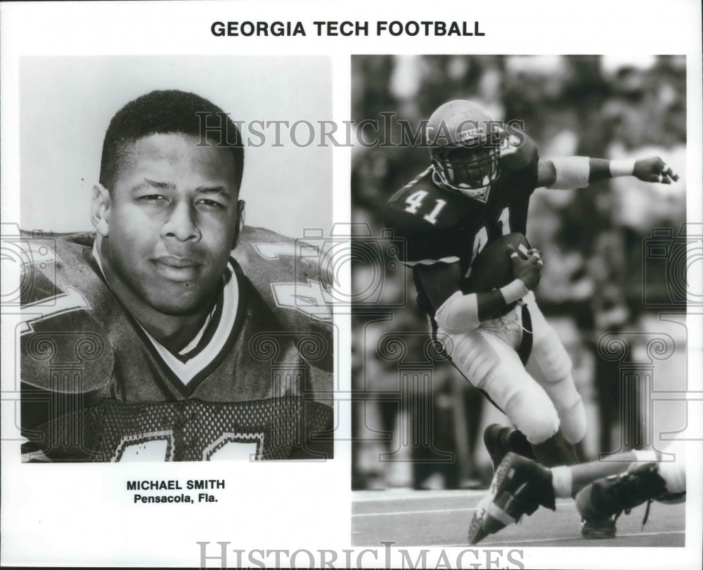 Georgia Tech football player Michael Smith of Pensacola, Florida-Historic Images