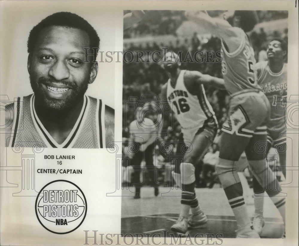 Press Photo Bob Lanier, 16, Center & Captain, Detroit Pistons, NBA. Basketball- Historic Images