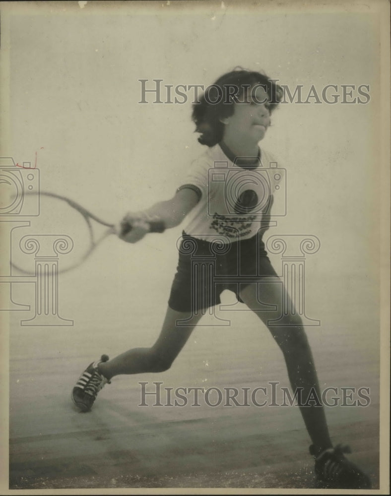 Press Photo Debbie Teran, 9 years old, Racquetball Club - sas02738- Historic Images