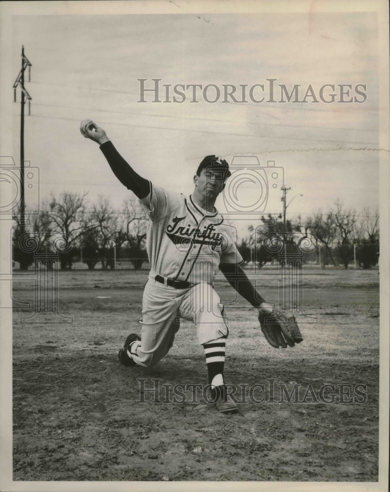 Trinity University baseball pitcher Henry Blanks-Historic Images