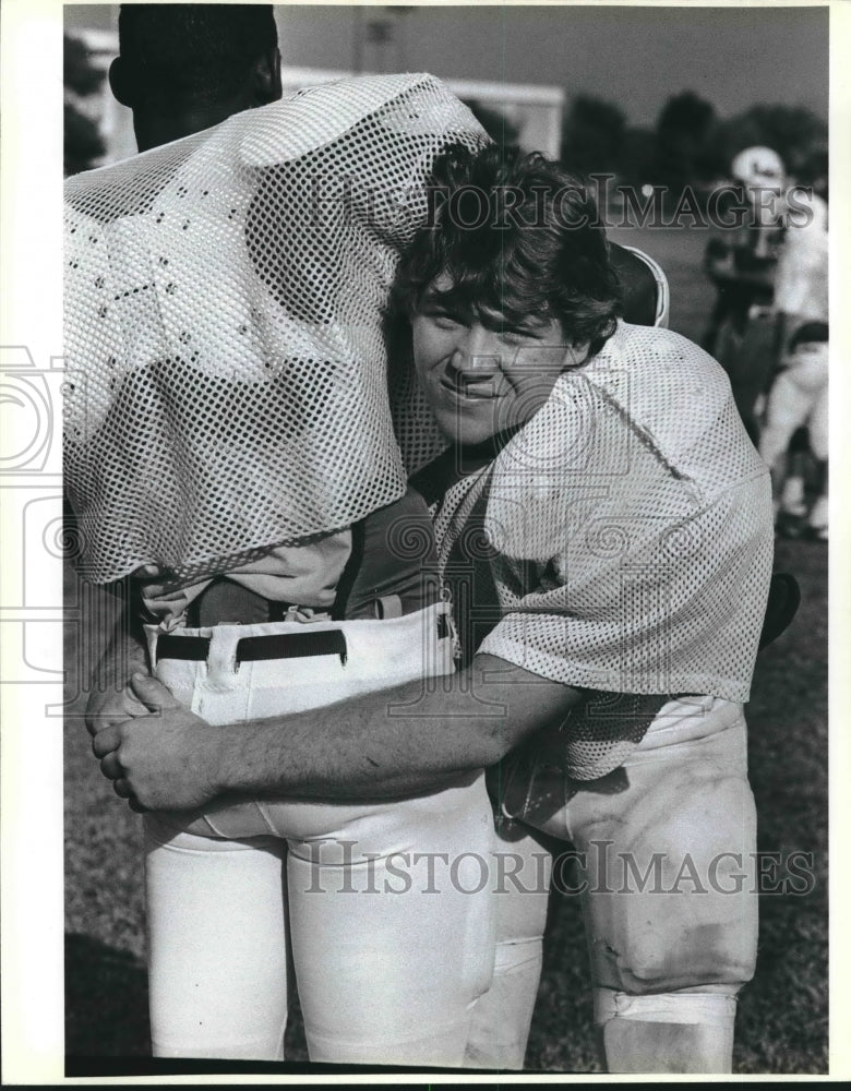 Press Photo Clemens High School football player Steve Hoffman - sas02791 - Historic Images