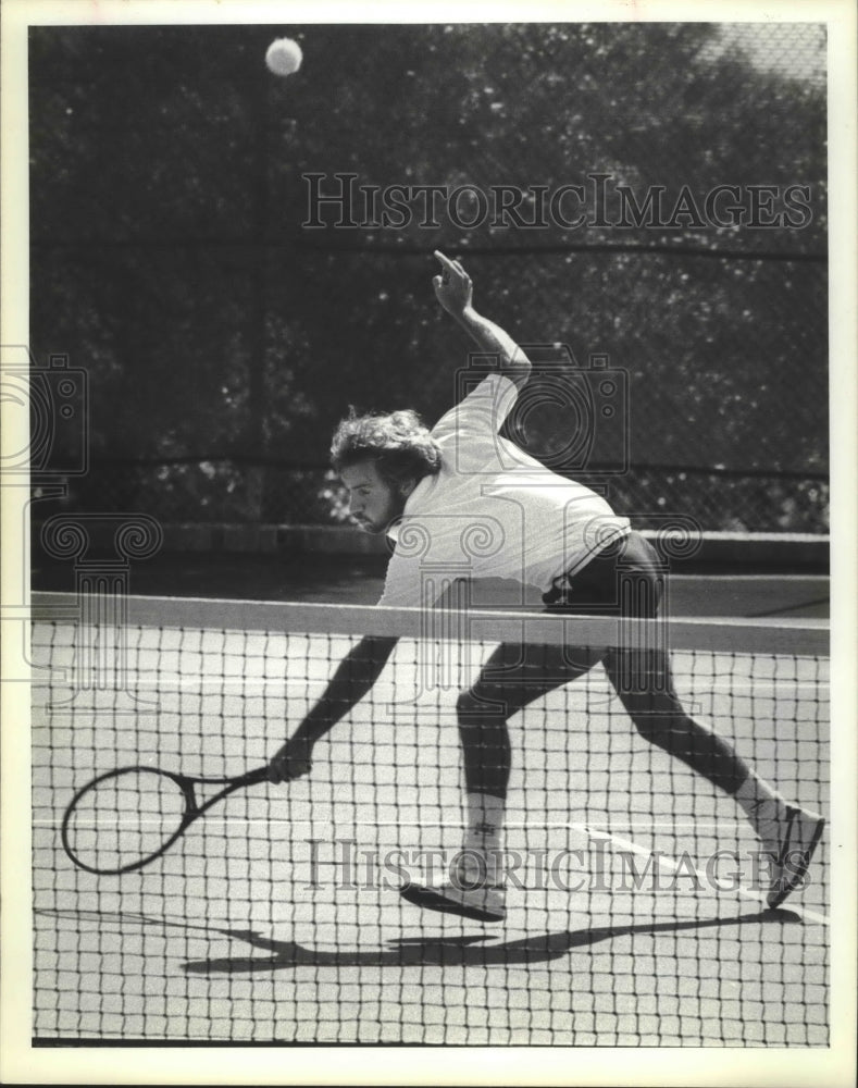 1983 Press Photo Trinity tennis player Mark Pinchoff - sas02807- Historic Images