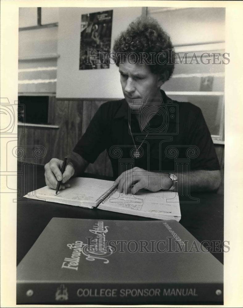 1983 Press Photo Scott Appleton of Fellowship of Christian Athletes - sas03410- Historic Images