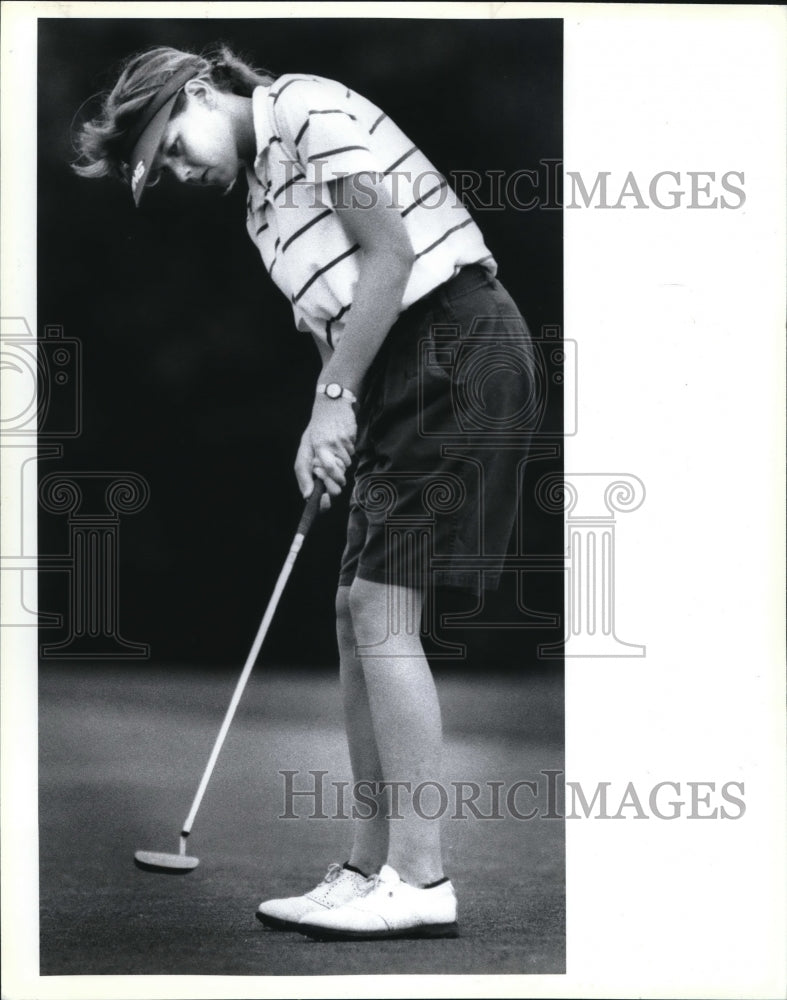 1990 Press Photo Roosevelt Golfer Wendy Ward at Region Five Tournament- Historic Images