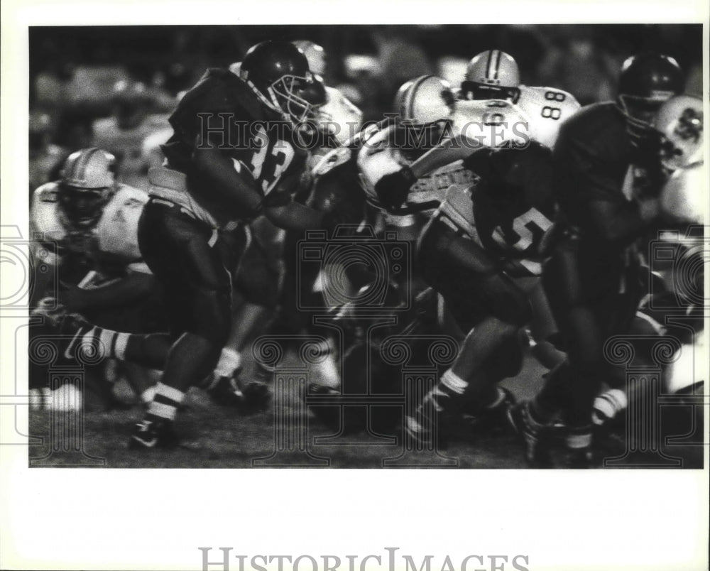 1991 Ernest Cano, McCollum High School Football Player at Game-Historic Images