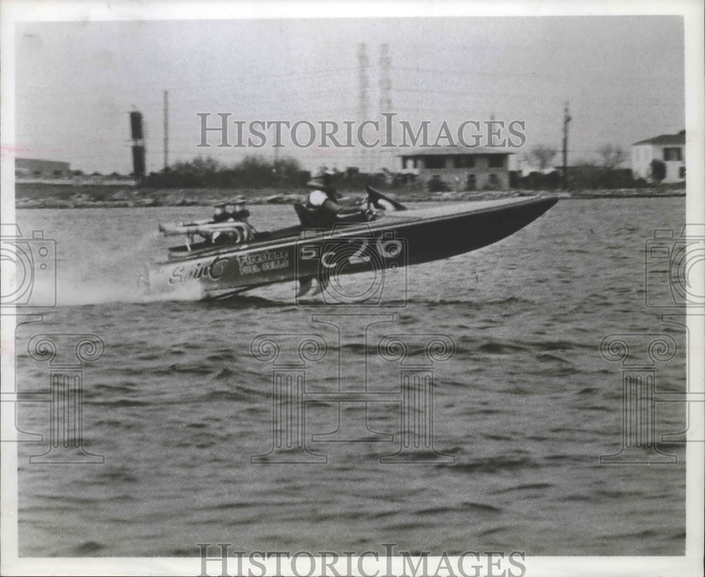 Press Photo Firestone Racing Boat on the Water - sas04098- Historic Images