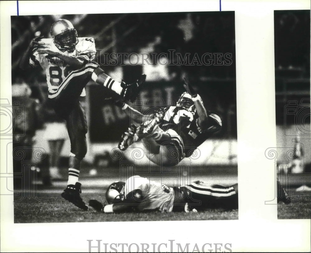 1992 Press Photo Holmes and Lee High School Football Game at Northside Stadium- Historic Images
