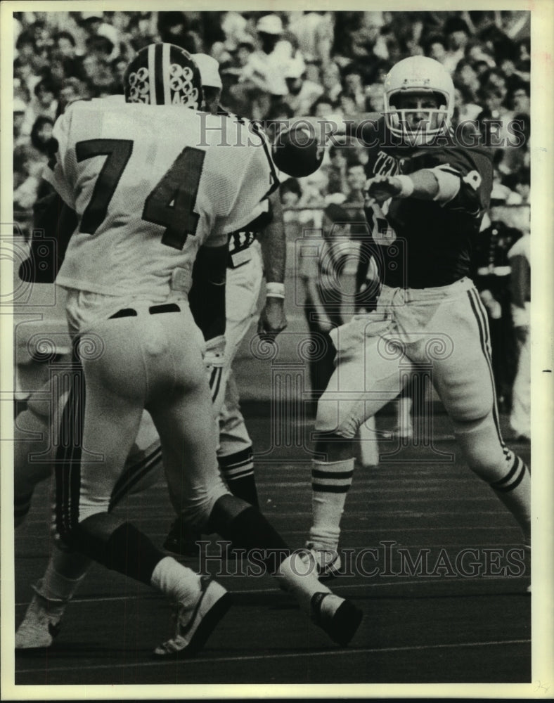 1983 Press Photo Rob Moerschell Reavy Player at Texas College Football Game- Historic Images