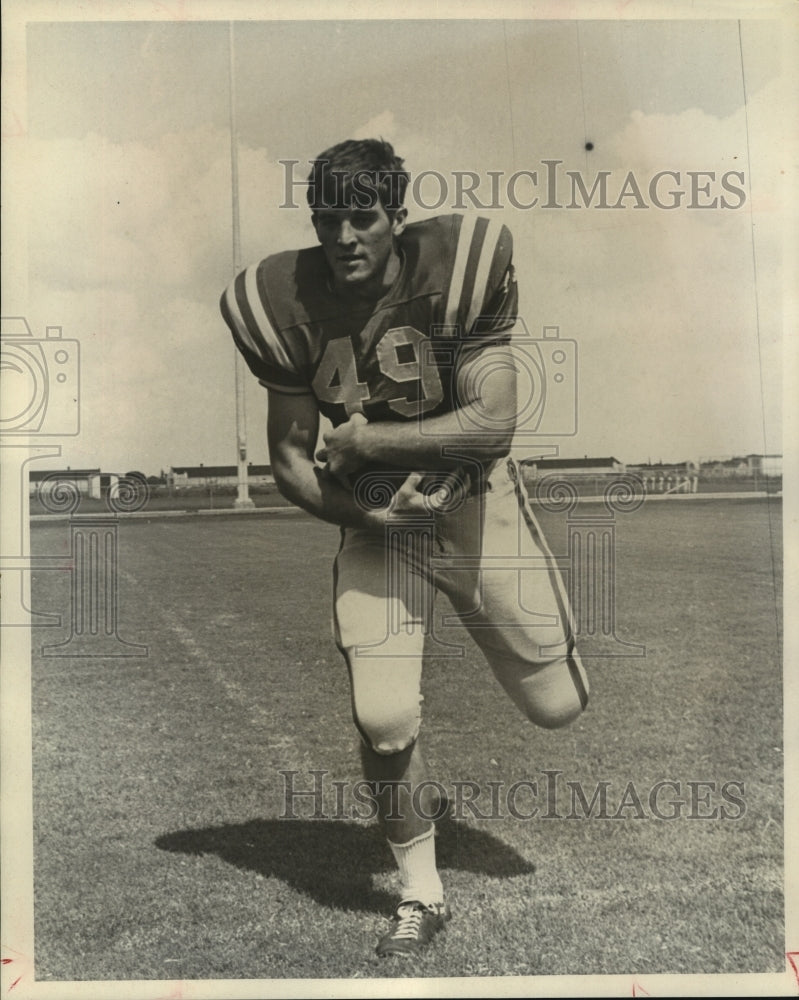 1969 Press Photo Bruce Cannon, Randolph Football Player - sas04664- Historic Images