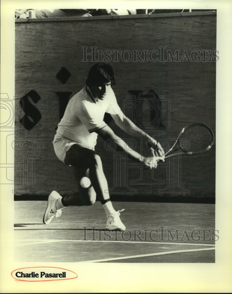 Charlie Pasarell, Tennis Player on the Court-Historic Images