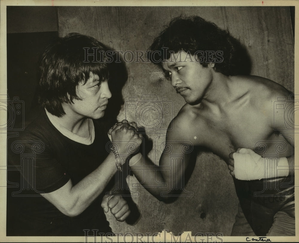 Boxers Boxers Halirni Guitierrez and Gabby Cantera strke a pose-Historic Images