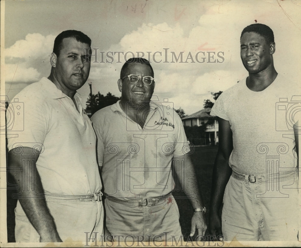 1968 Press Photo Head Football Coaches Don Brown, Weldon Forren, Winston Miles - Historic Images