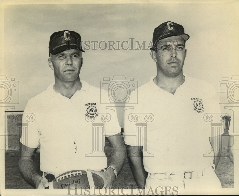 1969 Press Photo Coach Ezra Corley &amp; Gary Peterson, Churchill Baseball - Historic Images