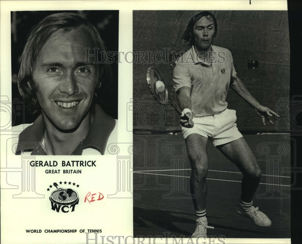 Press Photo World Championship of Tennis player Gerald Battrick - sas05449 - Historic Images