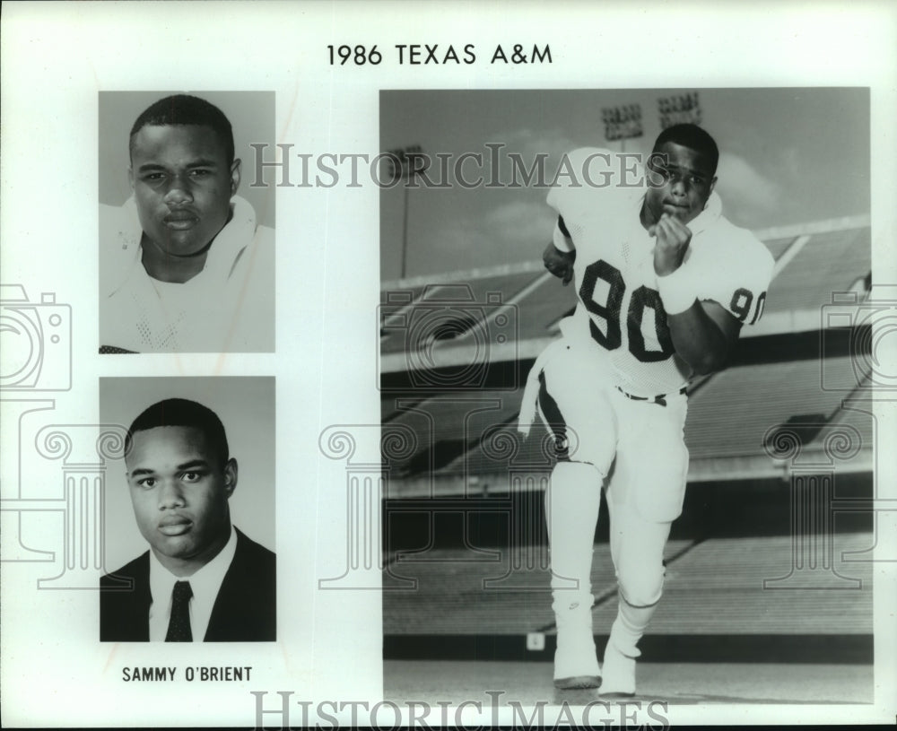 1986 Press Photo Texas A&M football player Sammy O'Brient - sas05467 - Historic Images
