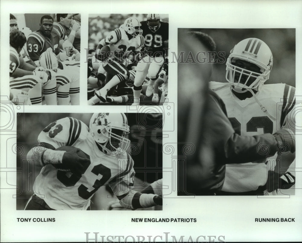 Tony Collins, New England Patriots Football Running Back-Historic Images