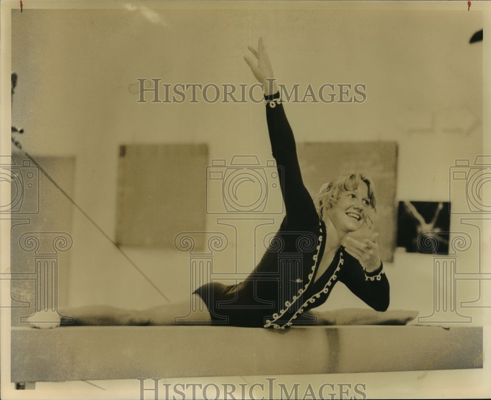 Gymnast Patti Dannemiller on the Balance Beam-Historic Images