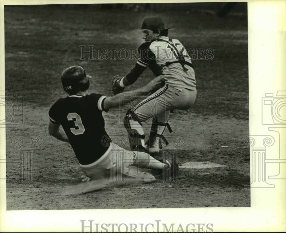 1984 Press Photo David Baur & Thomas Shield, College Baseball - sas05684- Historic Images