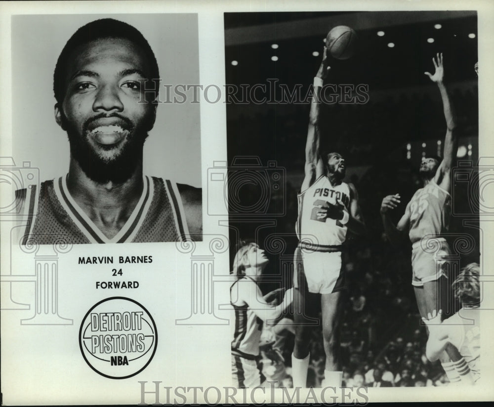 Detroit Pistons basketball forward Marvin Barnes-Historic Images