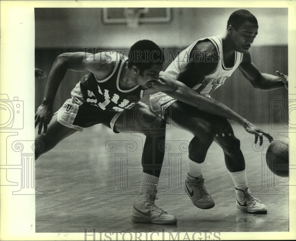 1985 Press Photo Hardin Simmons, University Texas San Antonio Basketball Player - Historic Images