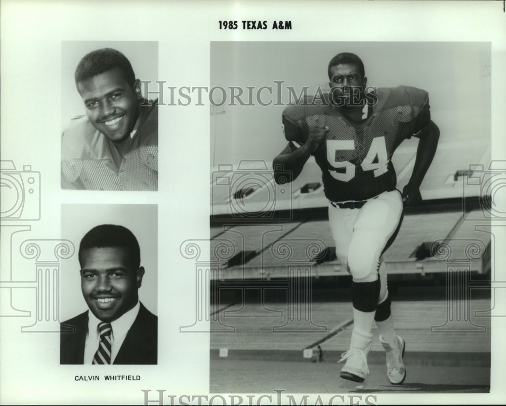 1985 Press Photo Calvin Whitfield, Texas A&M Football Player - sas06506 - Historic Images