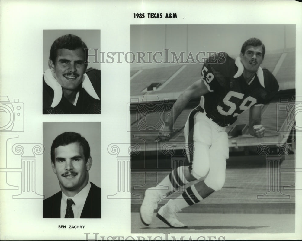 1985 Press Photo Ben Zachry, Texas A&amp;M Football Player - sas06510 - Historic Images