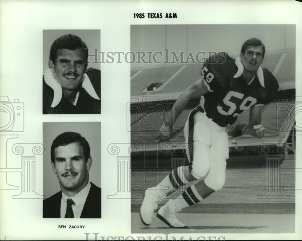 1985 Press Photo Ben Zachry, Texas A&M Football Player - sas06510 - Historic Images
