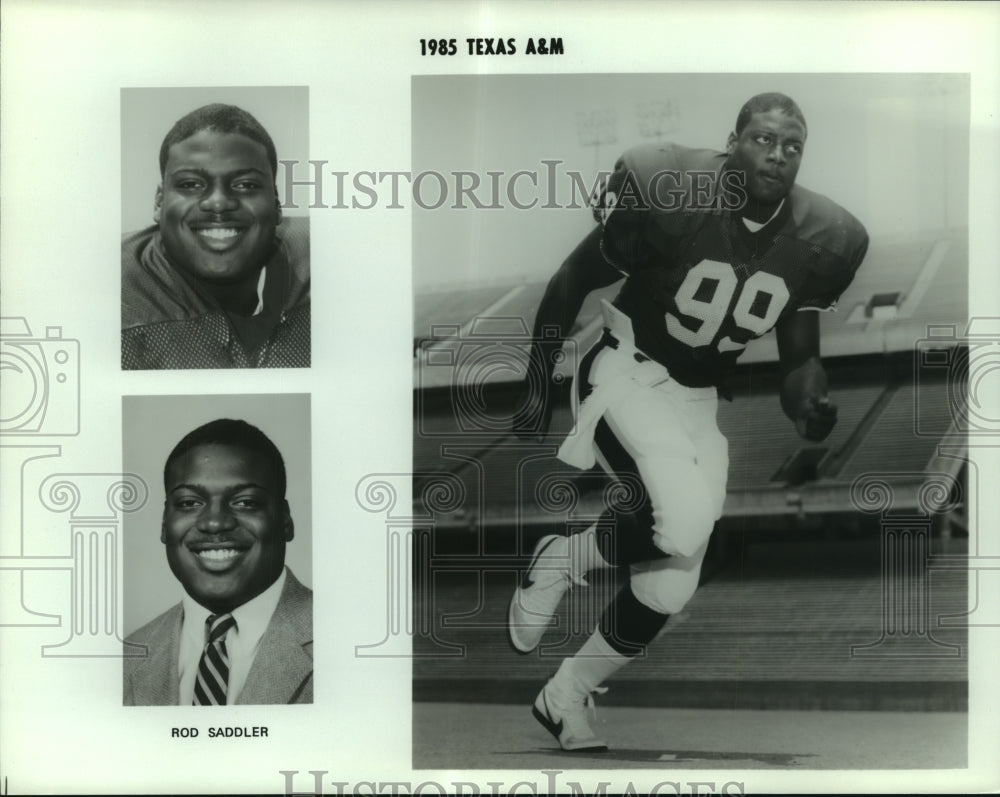 1985 Press Photo Rod Saddler, Texas A&amp;M Football Player - sas06515 - Historic Images